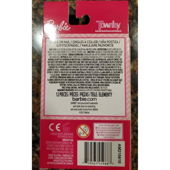 (1) Kids Barbie Press On Nails. - Picture 2 of 4